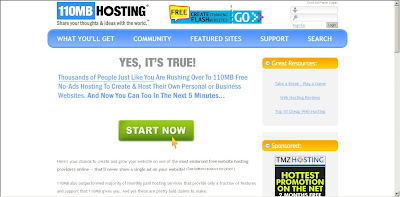 110MB Free Web Hosting Site