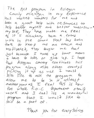 Letter from ACT Participant