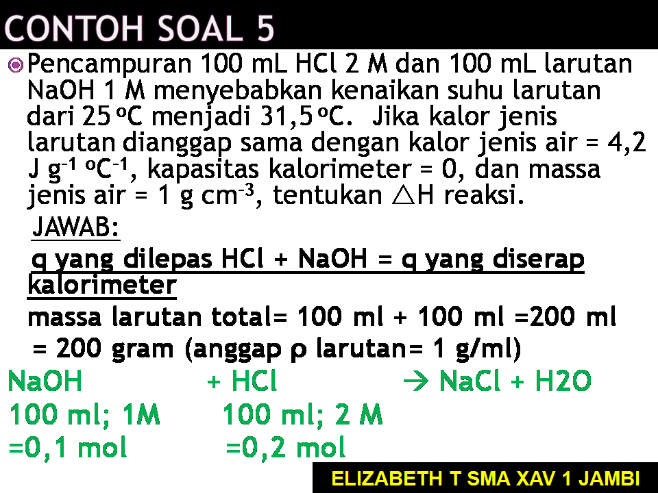 KELAS 11 IPA CONTOH SOAL DAN LATIHAN SOAL KALORIMETER KIMIA INDUSTRI