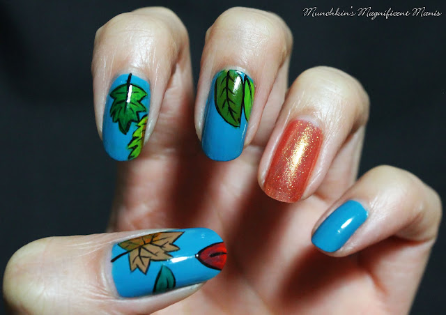 Fall Leaf Nail Design 