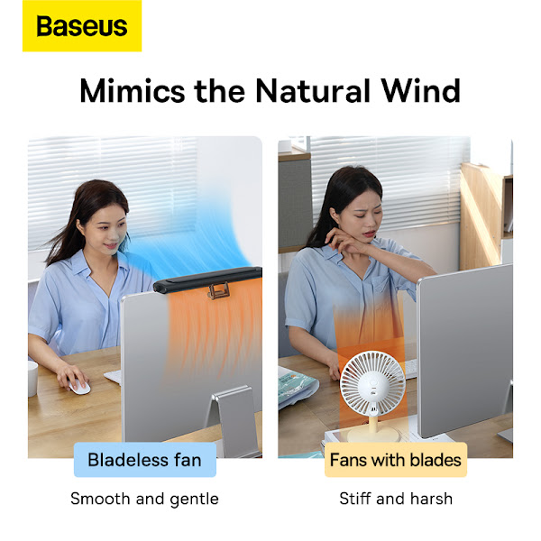 Quạt Gắn Màn Hình Kiêm Để Bàn Baseus Refreshing Monitor Clip-On & Stand-Up Desk Fan