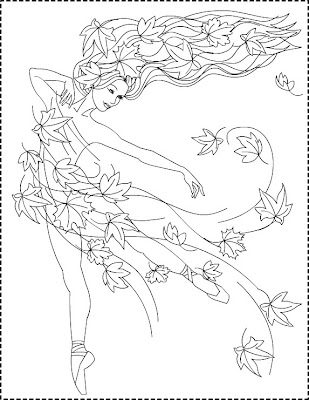Autumn Coloring Pages on Free Coloring Pages  Autumn Princess   Zana Toamnei