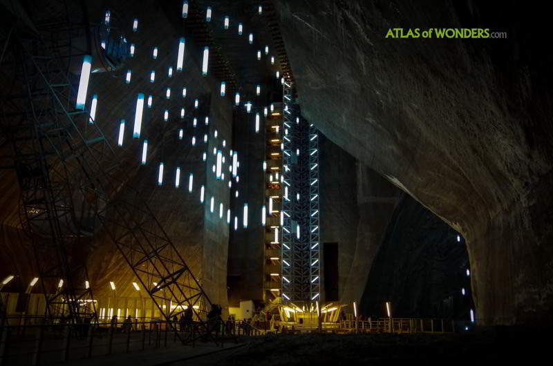 Underground lift inside a mine