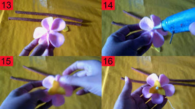  Cara  Membuat  Bunga  Sakura dari  Kain  Flanel  Beserta  