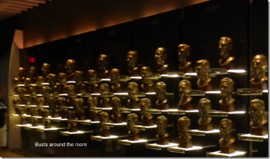 Busts around the room