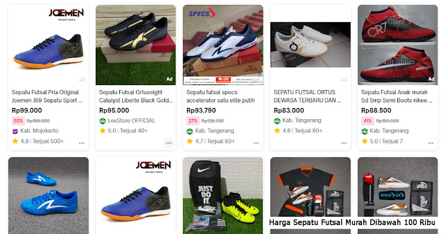 harga sepatu futsal murah dibawah 100 ribu