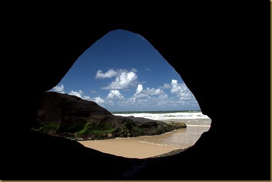 From the cave mouth