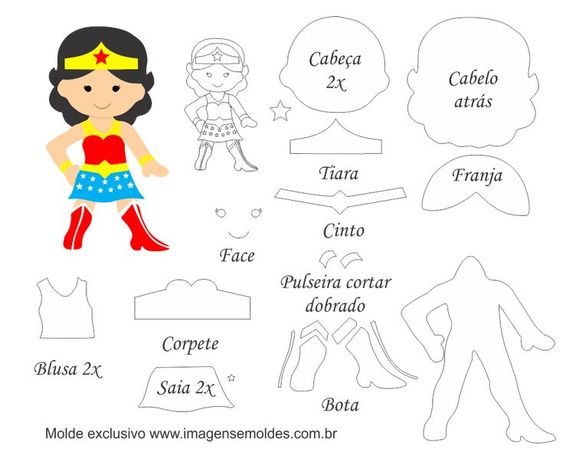 Wonder Woman Free Printable Template