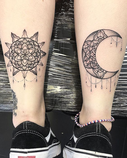 t need a large style that is visible all of the time 28+ Amazing Sun And Moon Tattoos for Best Friends To Rock In 2019