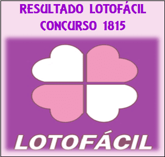 Sorteio 1815 resultado da lotofácil