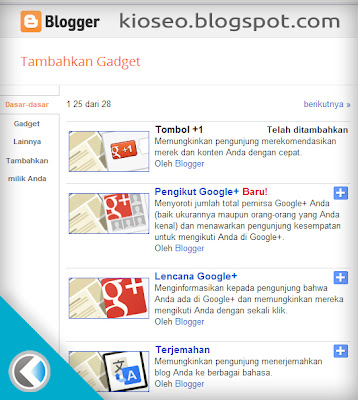 Gadget baru Blogger GFC atau Google+ Followers ?