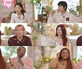 "My Sibling's Romance" MCs Han Hyejin, Code Kunst, BamBam, Miyeon, Jonathan, and Patricia