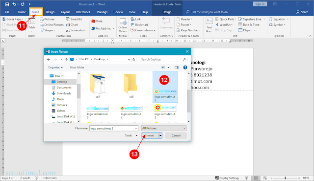 cara membuat kop surat di ms word