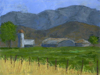 art landscape painting rural farm