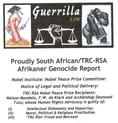 Proudly South African/TRC-RSA Afrikaner Genocide Report; includes: Censorbug Bear Blog Reports: (i) Alphabetical Listing of Farm Murderz: A – Z; (ii) 2008 Farm Murders in South Africa: Brief Summaries; and (iii) Genocide Watch 2002 Report on Boer Farm Murders. (PDF:200KB)