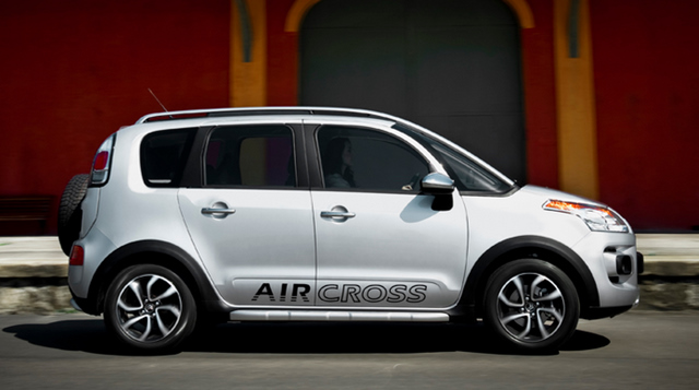 A altura do Novo Citroen C3 AirCross 2011 foi elevada 36 mm no eixo