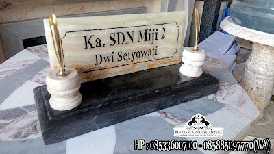 Papan Nama Pejabat Onyx, Papan Nama Meja Marmer, Papan Nama Meja Kantor