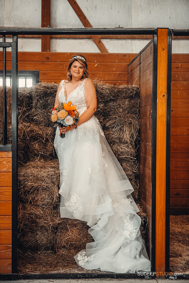 Vintage Barn Wedding Photography in Farm with horses by SudeepStudio.com Dexter Ann Arbor Wedding Photographer