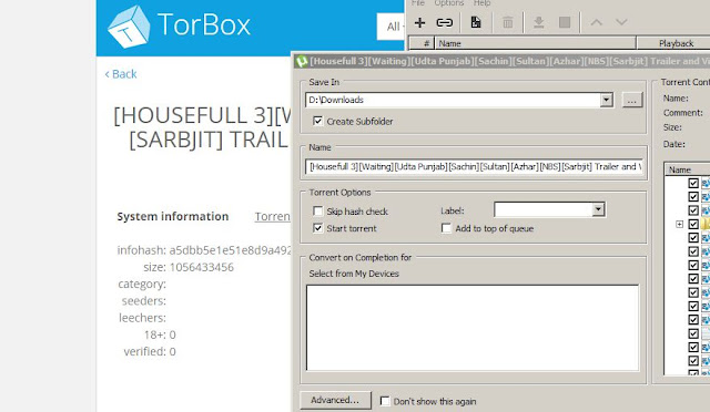 Torbox.net Tutorial Utorrent Screenshot