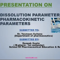 Dissolution Study and Pharmacokinetic Parameters PDF/PPT