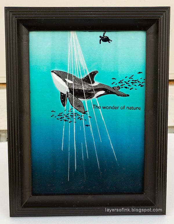 Layers of ink - Orca Underwater Scene Stamping Tutorial by Anna-Karin Evaldsson.