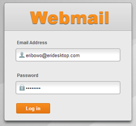 Webmail loginscreen