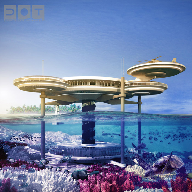 Dubai terá hotel luxuoso debaixo d'água - Water Discus Deep Ocean Technology DOT