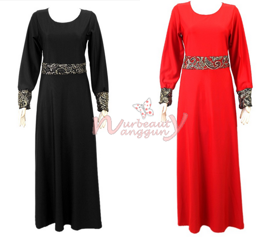 JUBAH MUSLIMAH - With Black Lace