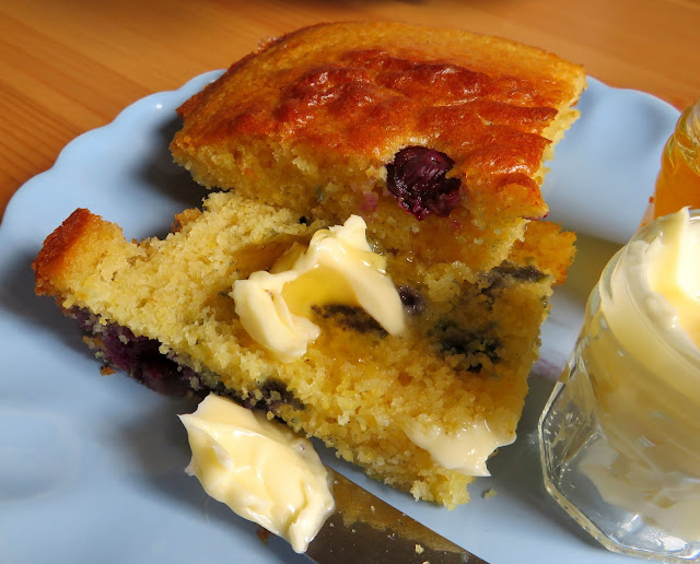 Blueberry & Vanilla Breakfast Corn Bread