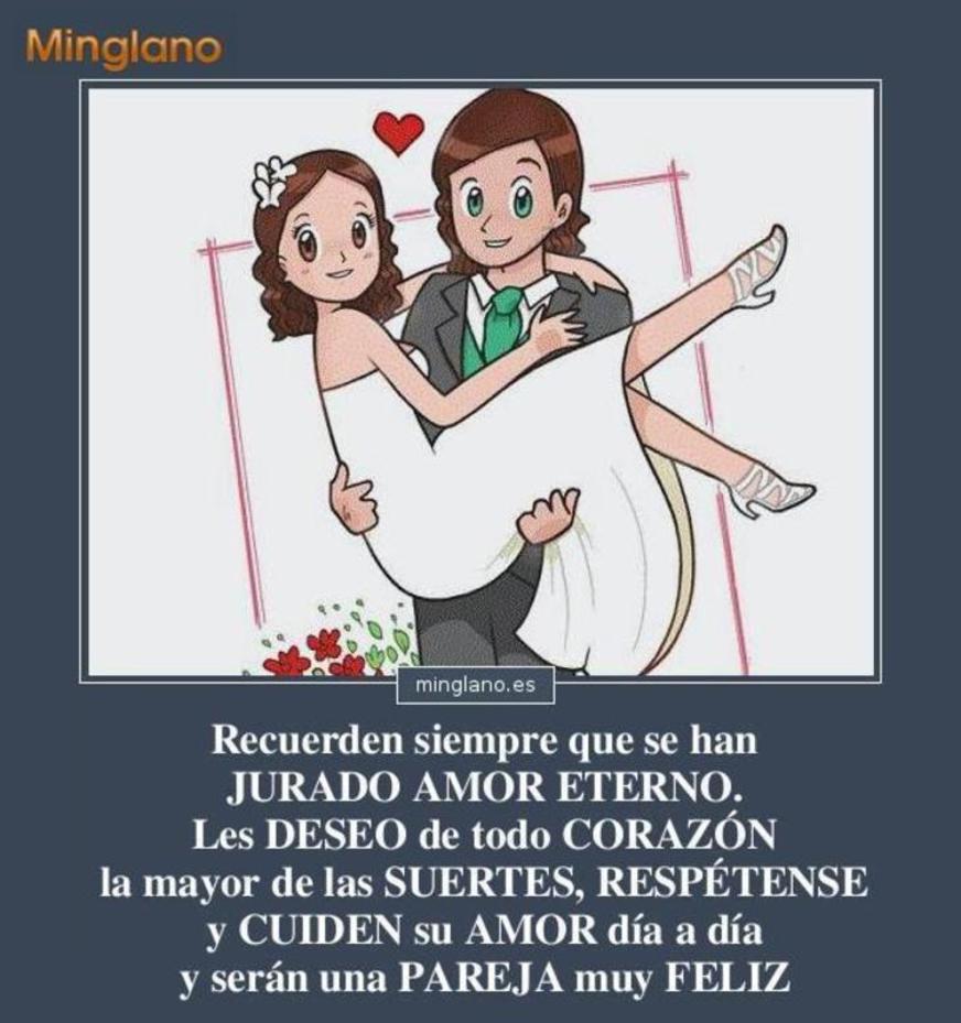 20 frases de felicitación de bodas para salir del apuro