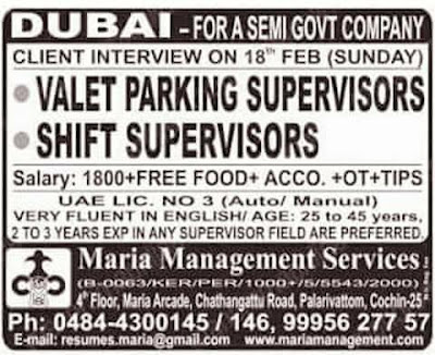 Semi Govt Co JOb Opportunities for Dubai - Free Food & Accommodation