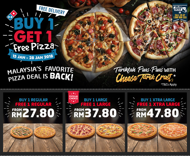 Promosi Domino S Pizza Malaysia Beli 1 Percuma 1 Pizza Www Syafierayamin Com