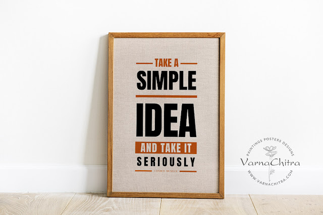 Charlie Munger Quote about taking a simple idea seriously, by Biju Varnachitra, new design