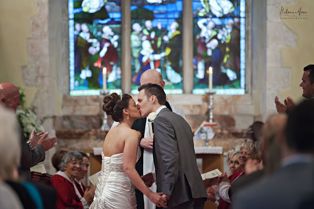 you may now kiss the bride at St Leonards Bursledon wedding