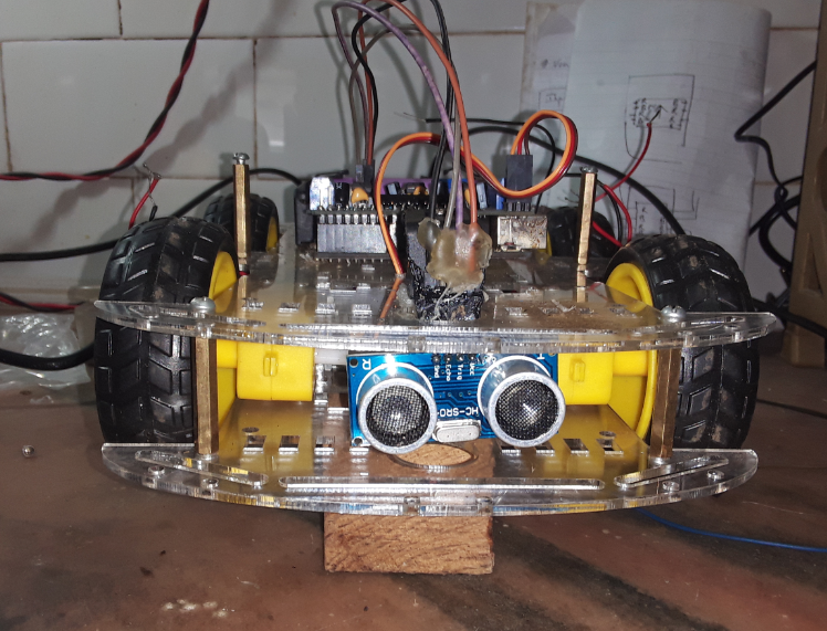 ultrasonic sensor, servo motor with arduino bluetooth car