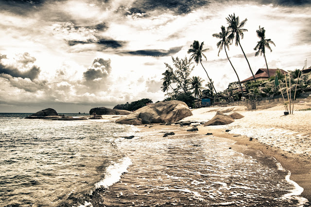 Spiaggia e mare vicino al Beluga boutique hotel-Koh Samui