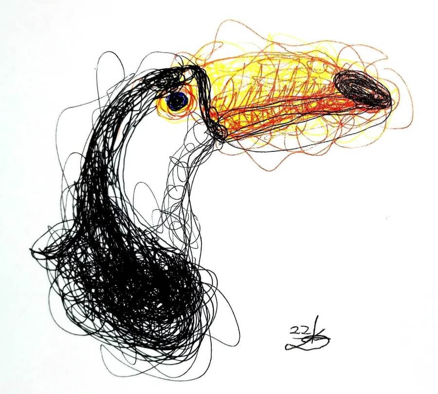 03-Toucan-profile-Scribble-Drawings-Drawer-Dee-www-designstack-co