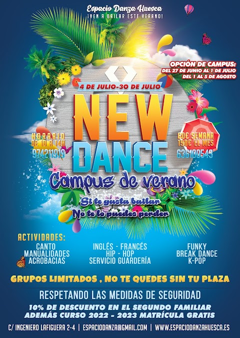 NEW DANCE HUESCA | CAMPUS DE VERANO INFANTIL