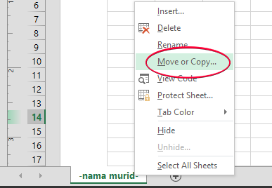 Menduplikat atau Menyalin Sheet di Microsoft Office Excel 2013