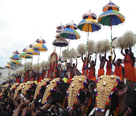 Caprisoned Elephant Procession is an important part of any temple festivals in Kerala