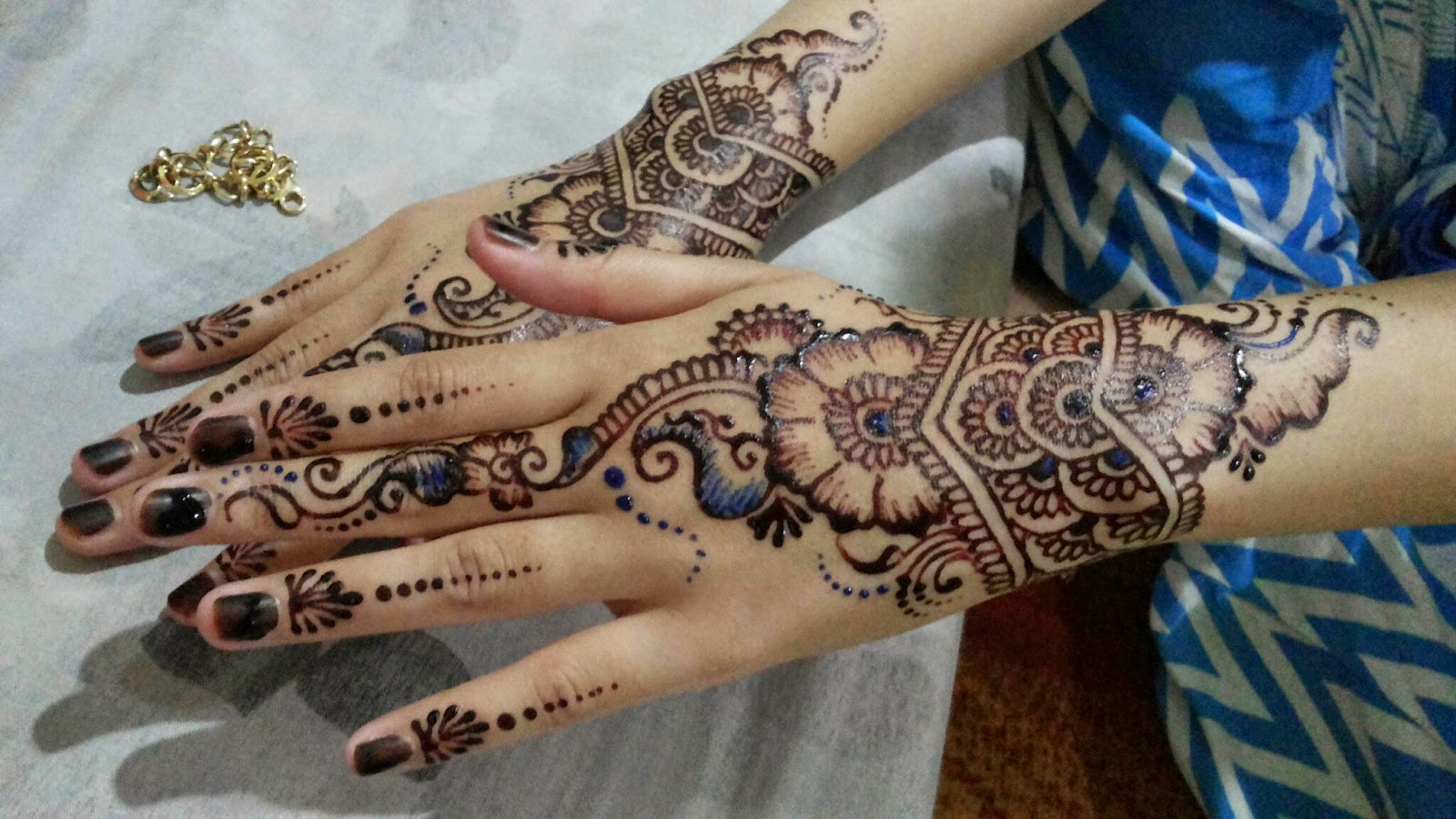 Gambar Gambar Lengkap Henna Tangan India Teknik Menggambar ...