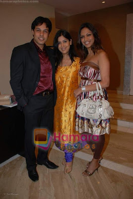 Sakshi Tanwar is in blue dress