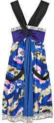 Mixed Ikat Halter Dress