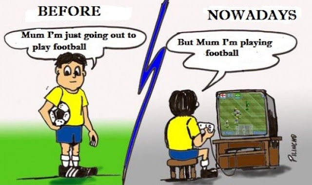 Playing Football Then and Now