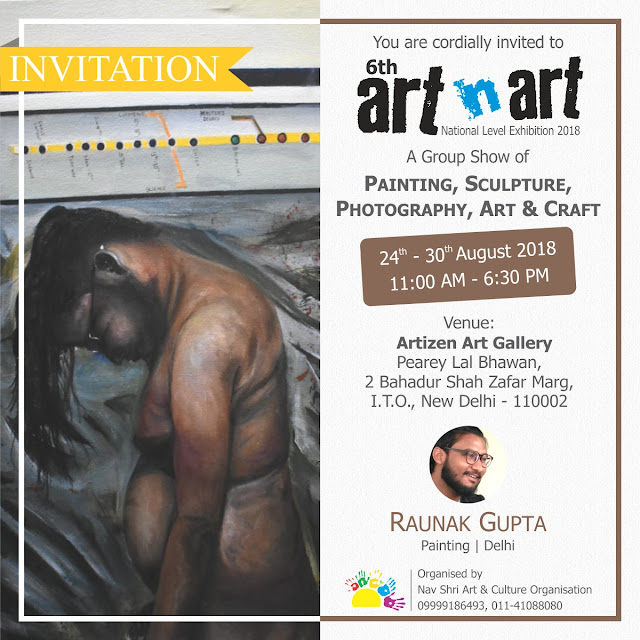 Artist Raunak Gupta, All India Painting, Photography, Sculpture, Art & Craft Exhibition on National Level