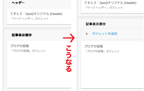 記事表示に追加の前と後