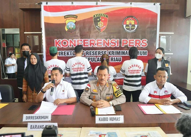 Ditreskrimum Polda Kepri Ringkus Lima Pelaku PMI Ilegal dan Menyelamatkan Lima Orang Korban