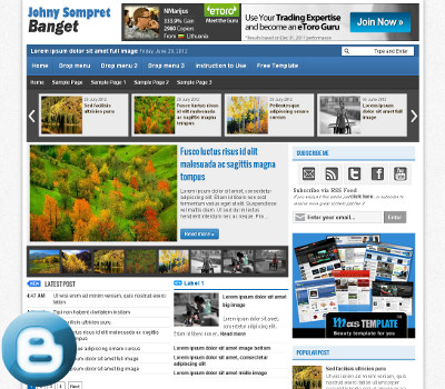 Johny Sompret Banget Blogger Teması