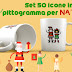 Set 50 icone in stile pittogramma per Natale