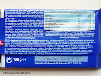 Ingredientes e información nutricional del chocolate con leche (con nata alpina) Maurinus de Aldi.
